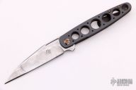 Tear Drop Wharncliffe Flipper - Damascus and Zirconium