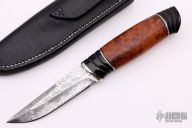 Damasteel, Buffalo and Redwood Burl Pukko