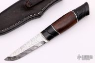 Damasteel, Buffalo and Redwood Burl Pukko