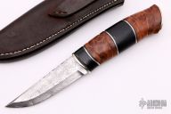 Damasteel and Redwood Burl Hunter