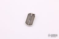 .925 Skull Dog Tag Pendant