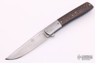 Urban Trapper - Damascus and Fat Carbon