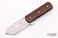 Chubby Mini Tanto Flipper - Natural Burlap Micarta