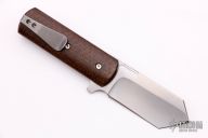 Chubby Mini Tanto Flipper - Natural Burlap Micarta