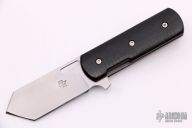 Chubby Mini Tanto Flipper - Black Burlap Micarta