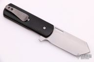 Chubby Mini Tanto Flipper - Black Burlap Micarta