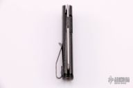 Chubby Mini Tanto Flipper - Black Burlap Micarta