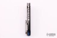 Warhound-Stonewash- Carbon Fiber Handle w/ Blue Titanium Hardware S/N001