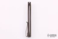 Melon/Fruit Linerlock Flipper - Green Canvas Micarta