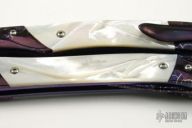 Carved Damascus & Pearl Balisong