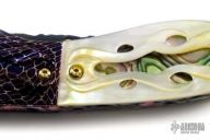 Damascus & Carved Pearl Folder