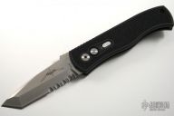 Emerson CQC7 - E7T08-SW Tanto Auto - Black Knurled / Stonewash / Serrated