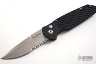 TR-3 X2 SW - Black Handle w/ Fish Scale Grip / Stonewash / Serrated