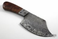 Damascus & Burl Wood Cleaver