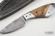 Damascus & Olive Wood Fixed Blade