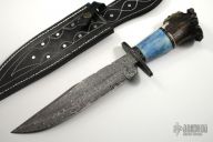 Damascus & Crown Stag Knife