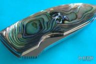 Abalone Framelock Money Clip