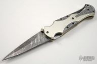 Damascus & Nickel Silver Folder