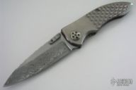 Scalloped Titanium Linerlock Folder