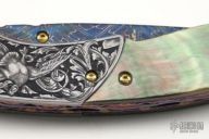 Engraved Damascus Folder