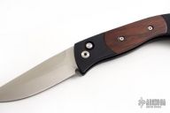 Brend Auto #3 - Black Handle w/ Cocobolo / Satin Plain Edge (1PR)