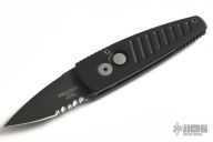 Stinger 401PSBT - Black Handle / Black Blade / Partial Serrated Edge