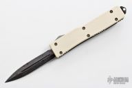 UTX-70 D/E Damascus / White Linen Micarta (10/2004)