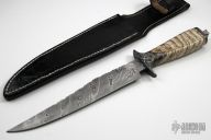 Damascus & Mammoth Tooth Knife