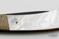 Pearl, Damascus and Mokume Linerlock