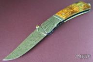 Ice Age Mammoth and Damascus Linerlock