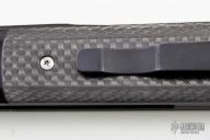 Godfather 901 - Black Handle / Carbon Fiber Inlay / Partially Serrated Black Blade