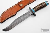 Damascus & Stag Knife