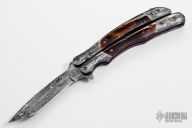 Damascus & Mastodon Ivory Balisong