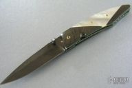 L'Elegance Damascus & Pearl Gent's Linerlock Folder