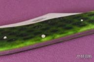 Green Jigged Bone 1-Blade Slipjoint Trapper #A37