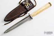 Damascus Dagger Neck Knife