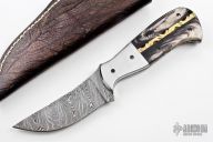 Damascus & Buffalo Horn Upswept Hunter