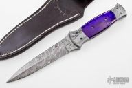 Damascus & Dyed Bone Dagger