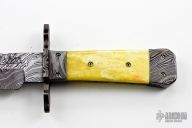 Damascus & Dyed Bone Knife