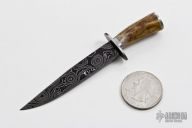Miniature Damascus Bowie