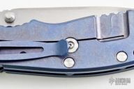 XM-24 Framelock Flipper - 4" (Hand-Ground / Carbon Fiber & Blue Tumble)