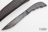 Carbon Fiber and Damascus Fixed Blade