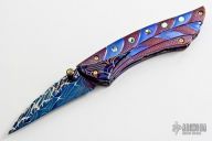 Damascus & Abalone Folder