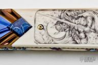 Samurai Damascus Folder w/ Extra Blade