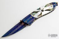 Damascus, Pearl & Abalone Folder