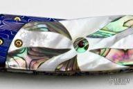 Damascus, Pearl & Abalone Folder