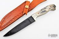Damascus and Mammoth Ivory Skinner