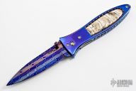 Damascus & Mammoth Tooth Folder