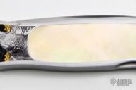 Engraved Interframe Dinosaur Lockback