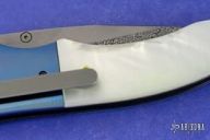 Khan - Damasteel and Mother of Pearl Linerlock